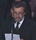 foto Flavio insinna poesia fabrizio frizzi funerale