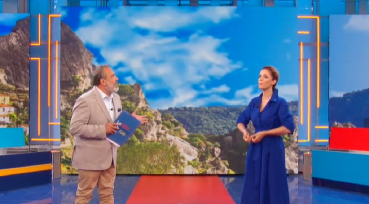 foto di Andrea Delogu e Marcello Masi a La vita in diretta Estate