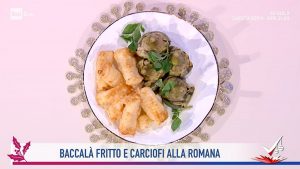 foto Ricetta di Detto Fatto baccalà fritto e carciofi alla romana