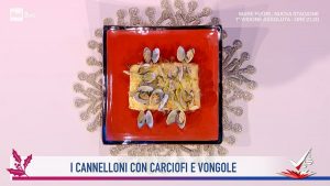 foto ricetta a Detto Fatto dei cannelloni con carciofi e vongole