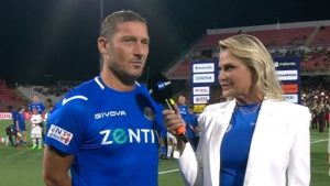 foto Simona Ventura Francesco Totti partita del cuore