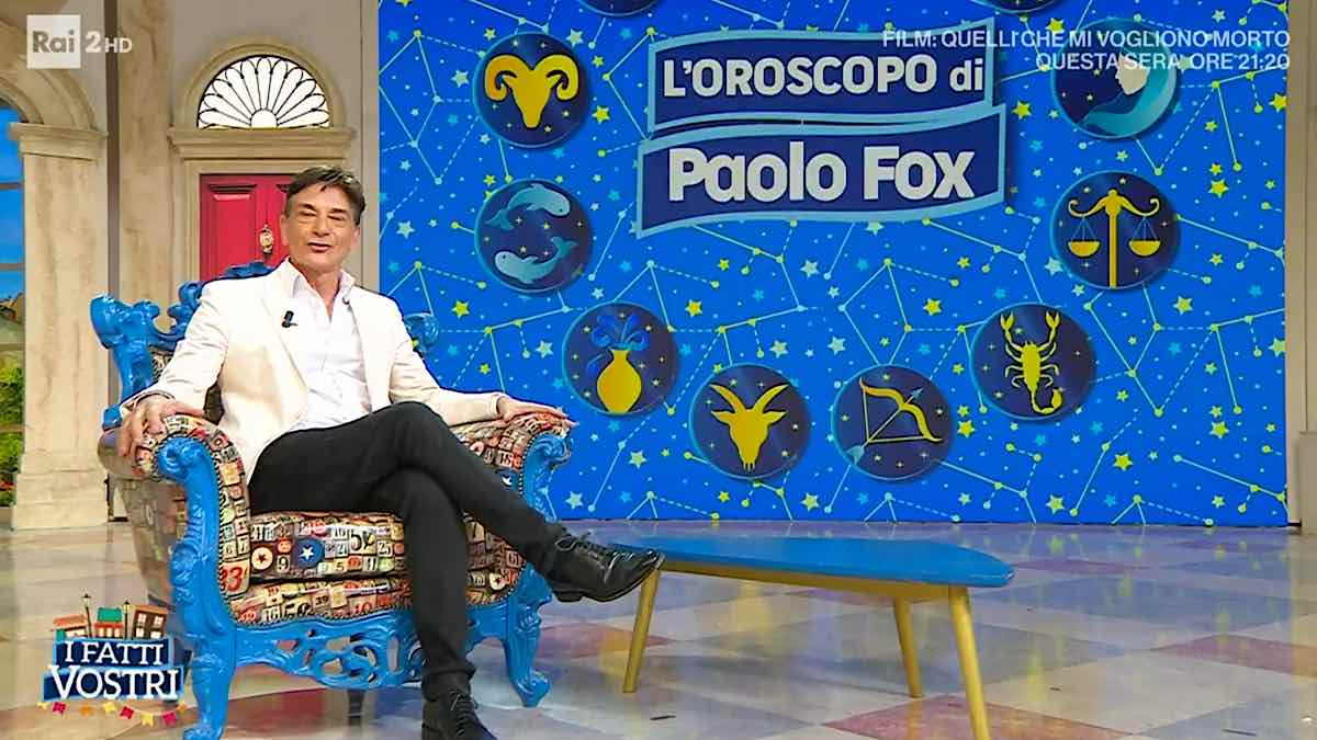 Foto Paolo Fox oroscopo I Fatti Vostri bianco