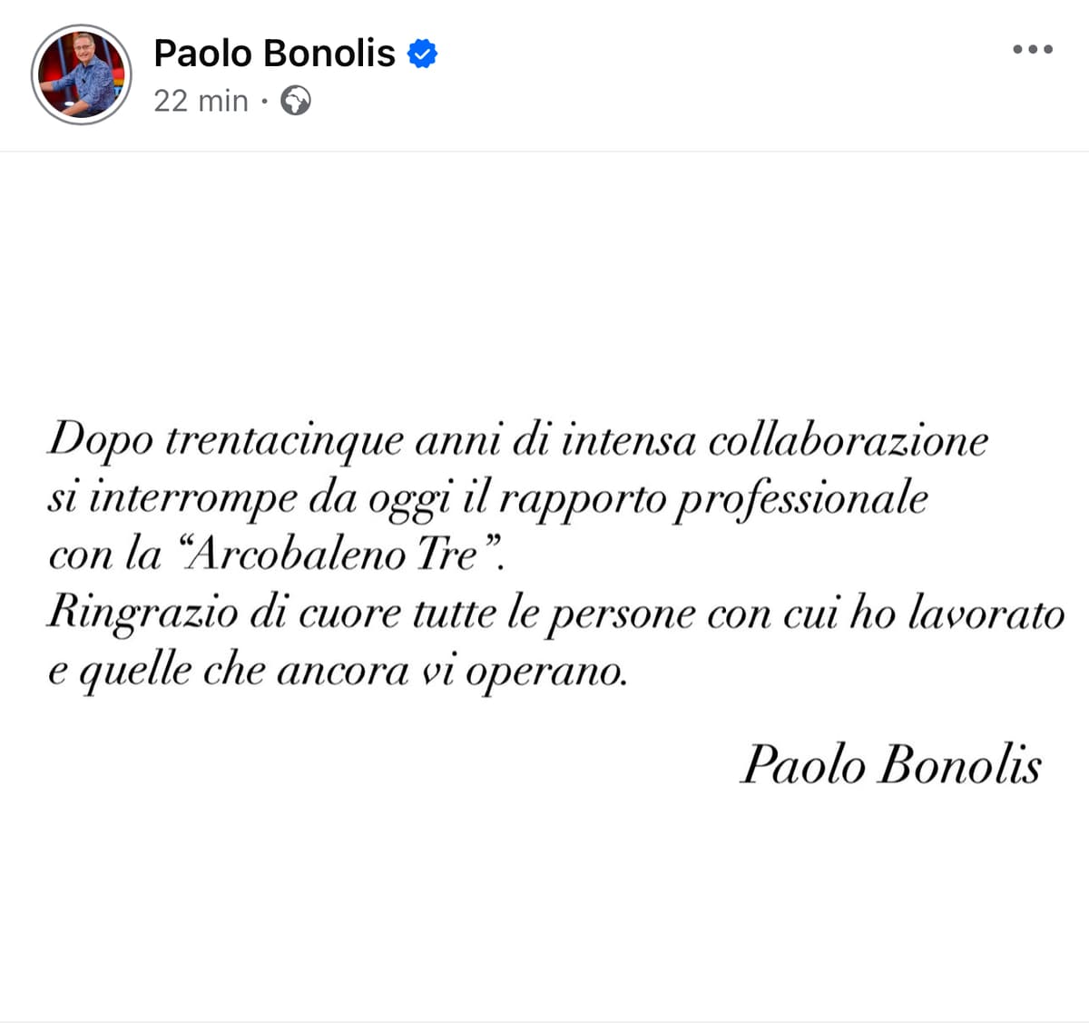 foto Paolo Bonolis annuncio